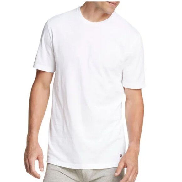 TOMMY HILFIGER Organic Cotton Classics Short Sleeve Crew Neck Undershirt 3-pk M - Picture 1 of 6